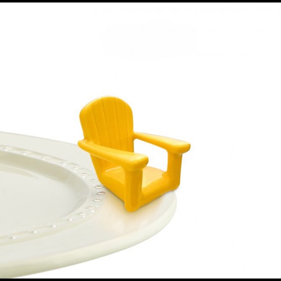Nora Fleming Chillin Chair Yellow Beach Adirondack Retired A200 Mini - Picture 2 of 6
